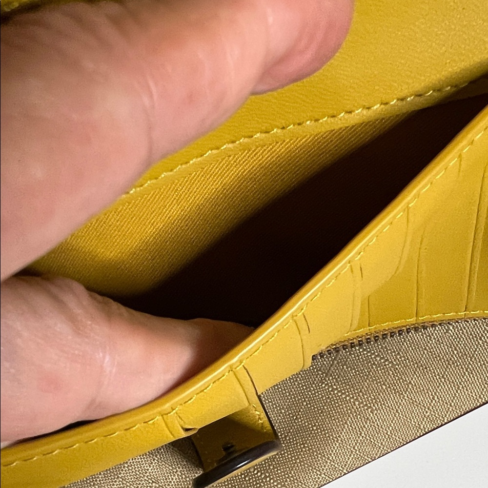 Coach Vibrant Yellow Mustard Leather Wallet - Picture 6 of 9